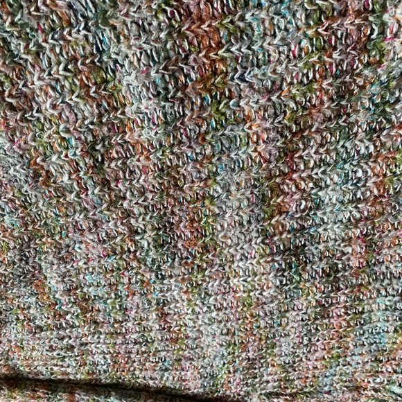 NWT Free People Highland Cable Knit Oversized V-Neck Mendocino Combo Sweater XS - Picture 11 of 13